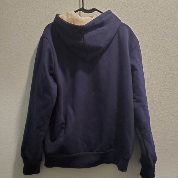 NWOT Sherpa Lined Zip Up Hoodie - Picture 3 of 5